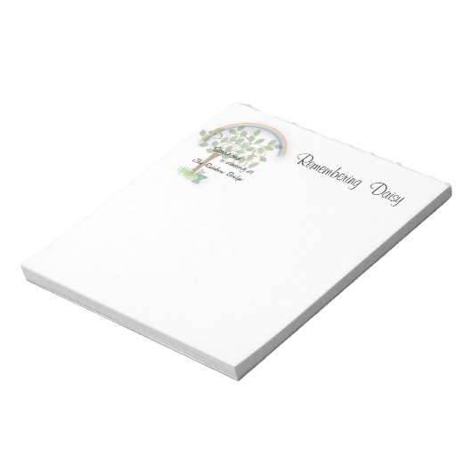 Erinnern Sie sich an ein Tier, das auf dem Rainbow Notizblock (Rotiert)