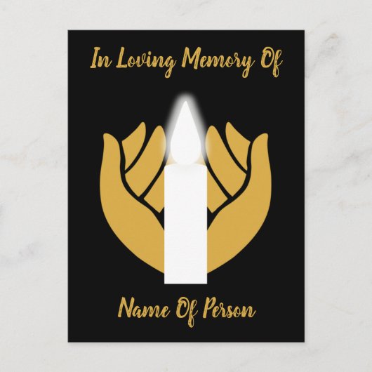 Erinnern Sie sich an einen geliebten Totenjubiläum Postkarte (Vorderseite)