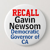Erinnern Sie sich an Gavin Newsom CA Demokrat Gov. Button (Vorderseite)