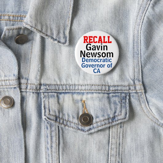 Erinnern Sie sich an Gavin Newsom CA Demokrat Gov. Button (Beispiel)