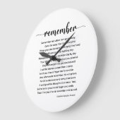 Erinnern Sie sich an Gedicht von Christina Georgin Große Wanduhr (Winkel)