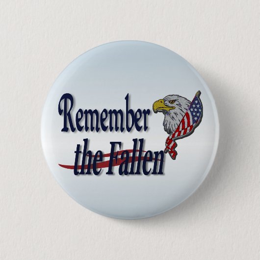 Erinnern Sie sich an gefallen mit Eagle und Flagge Button (Vorderseite)