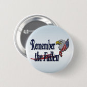 Erinnern Sie sich an gefallen mit Eagle und Flagge Button (Vorne & Hinten)