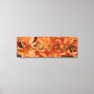 Erinnern Sie sich an gekreppte Canvas Print Leinwanddruck