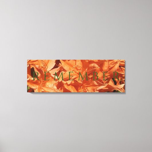 Erinnern Sie sich an gekreppte Canvas Print Leinwanddruck (Vorderseite)