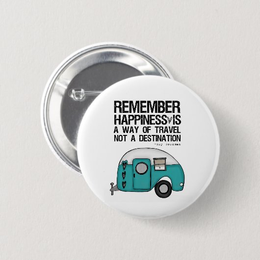 erinnern Sie sich an Glück Button (Vorne & Hinten)