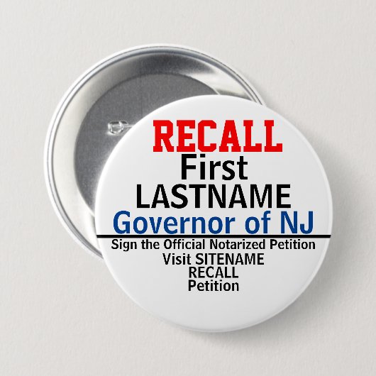 Erinnern Sie sich an Gov. Jeder Staat Button (Vorne & Hinten)