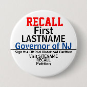 Erinnern Sie sich an Gov. Jeder Staat Button (Vorderseite)