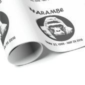 Erinnern Sie sich an Harambe Geschenkpapier (Rolleneckpunkt)