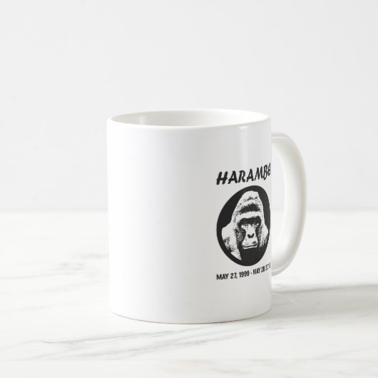 Erinnern Sie sich an Harambe Kaffeetasse (VorderseiteRechts)