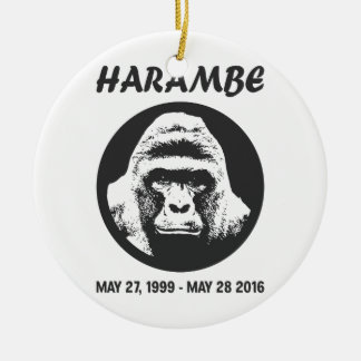 Erinnern Sie sich an Harambe Keramikornament