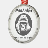 Erinnern Sie sich an Harambe Silbernes Ornament (Links)