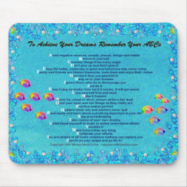 "… Erinnern Sie sich an Ihr ABCs" Unterwasserszene Mousepad