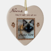 Erinnern Sie sich an Ihr Haustier - Foto Keramik Ornament (Rechts)