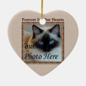 Erinnern Sie sich an Ihr Haustier - Foto Keramik Ornament (Hinten)