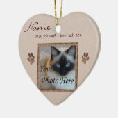 Erinnern Sie sich an Ihr Haustier - Foto Keramik Ornament (Links)