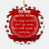 Erinnern Sie sich an Ihr Haustier für immer an Orn Keramik Ornament (Hinten)