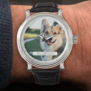 Erinnern Sie sich an Ihr Haustier mit Foto Armbanduhr