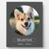 Erinnern Sie sich an Ihr Haustier mit Foto Fotoplatte (Vorderseite)