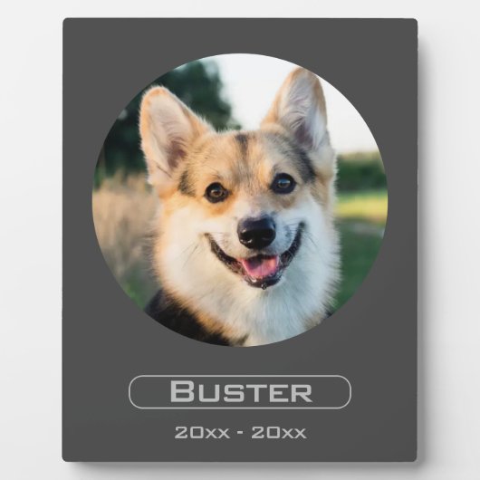 Erinnern Sie sich an Ihr Haustier mit Foto Fotoplatte (Vorderseite)