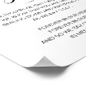 Erinnern Sie sich an Ihre Schwarz-weiße Gedenkfeie Poster (Ecke)