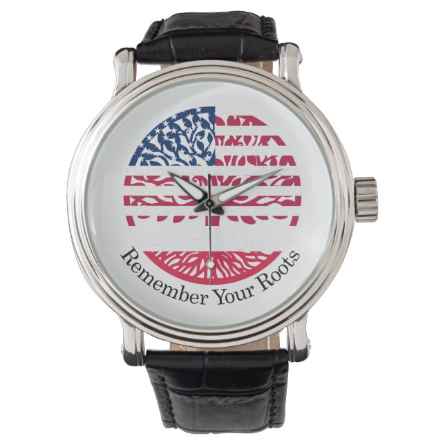 Erinnern Sie sich an Ihre Wurzeln Armbanduhr (Vorderseite)