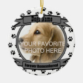 Erinnern Sie sich an Ihren Hund für immer Keramik Ornament (Vorne)