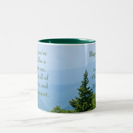 Erinnern Sie sich an Ihren Lieblings-Onkel heute V Zweifarbige Tasse (Mittel)