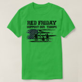 Erinnern Sie sich an jeden Veteran Deployed RED Fr T-Shirt (Design vorne)
