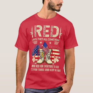Erinnern Sie sich an jeden Veteran Deployed RED Fr T-Shirt