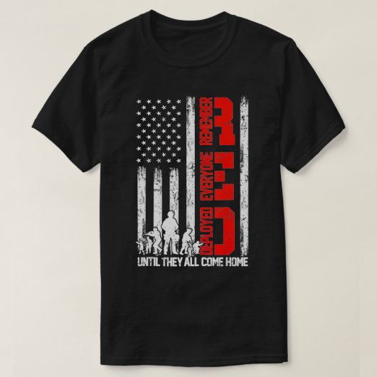 Erinnern Sie sich an jeden Veteran eingesetzt RED  T-Shirt (Design vorne)