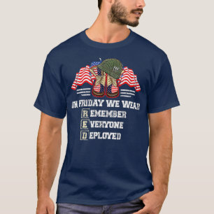 Erinnern Sie sich an jeden Veteran verwendet RED F T-Shirt