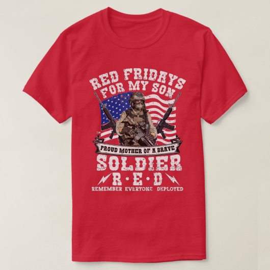 Erinnern Sie sich an jeden Veteran verwendet RED F T-Shirt (Design vorne)