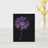 Erinnern Sie sich an Lila Sonnenblume Alzheimerhe Karte (Gelbe Blume)