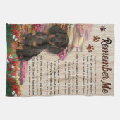 Erinnern Sie sich an meine Dackel Geschirrtuch (Horizontal)