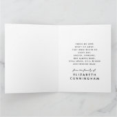 Erinnern Sie sich an Memorial Modern Simple Elegan Dankeskarte (Innenseite)