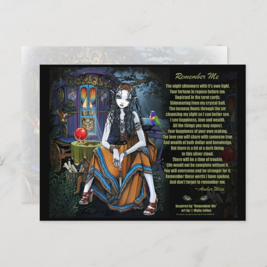 Erinnern Sie sich an mich Sinti und Roma Fortune T Postkarte (Vorne/Hinten)