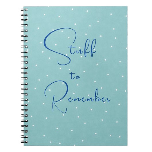 Erinnern Sie sich an Notebook Notizblock (Vorderseite)