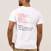 Erinnern Sie sich an Obama im Jahre 2012 T-Shirt (Rückseite)