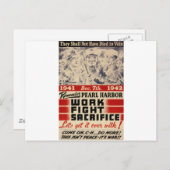 Erinnern Sie sich an Pearl Harbor Postkarte (Vorne/Hinten)