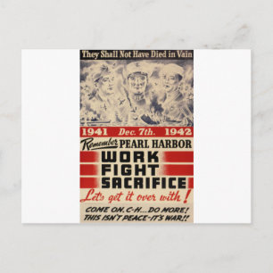Erinnern Sie sich an Pearl Harbor Postkarte