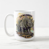 Erinnern Sie sich an schwarzes Nashorn Kaffeetasse (Links)