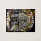 Erinnern Sie sich an schwarzes Nashorn Puzzle (Horizontal)