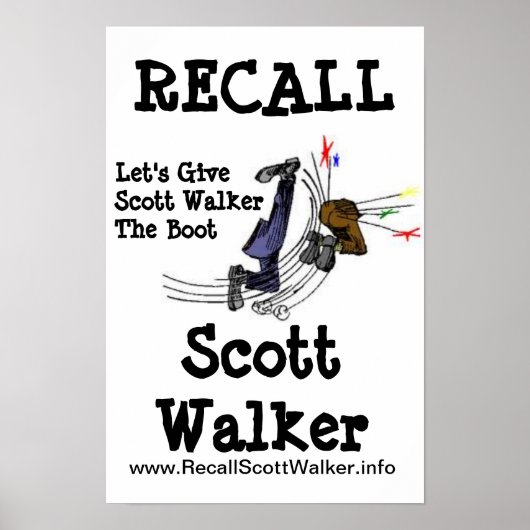 Erinnern Sie sich an Scott Walker Protest Poster (Vorne)