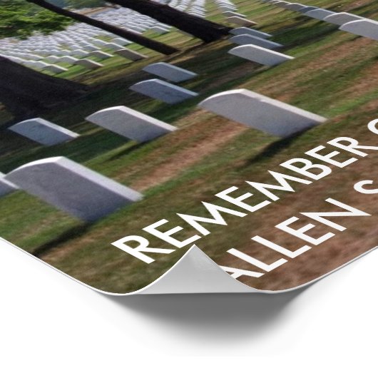 ERINNERN SIE SICH AN UNSERE FALLEN SOLDATEN POSTER (Ecke)