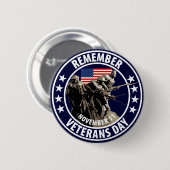 Erinnern Sie sich an Veteranen-Tag Button (Vorne & Hinten)