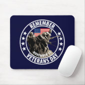 Erinnern Sie sich an Veteranen-Tag Mousepad (Mit Mouse)