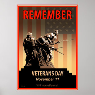 Erinnern Sie sich an Veteranen-Tag Poster