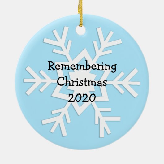 Erinnern Sie sich an Weihnachten 2020 Weihnachten Keramik Ornament (Hinten)