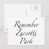 Erinnern Sie sich an Zuccotti Park Occupy Proteste Postkarte (Vorne/Hinten)